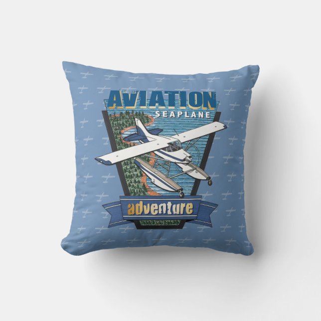 Almofada Aviation Seaplane Adventure (Frente)