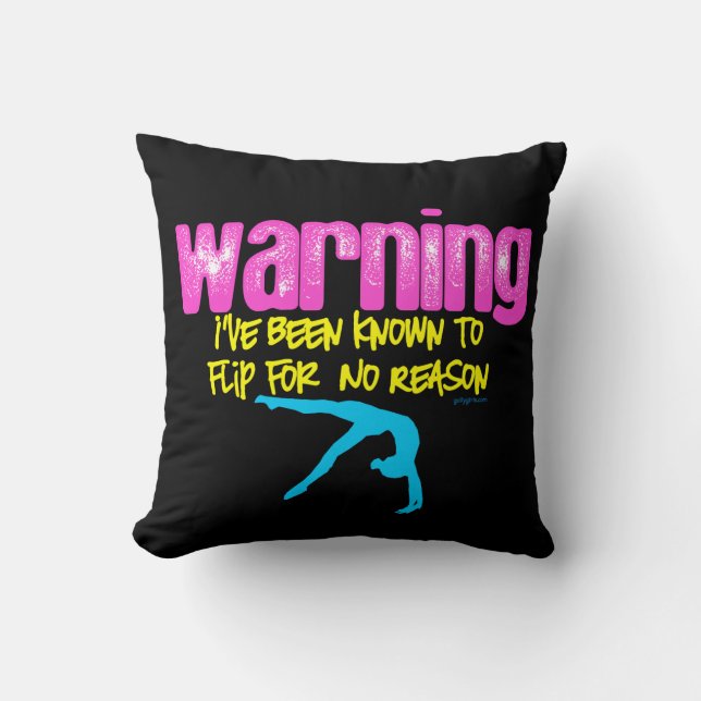 Almofada Aviso: Eu fui conhecido para lançar para nenhuma (Frente)