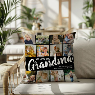 Almofada AVÓ, Colagem de Fotos, Nomes e Citação Personaliza
