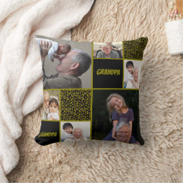 Almofada Avô Colagem de Fotos Personalizadas