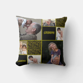 Almofada Avô Colagem de Fotos Personalizadas