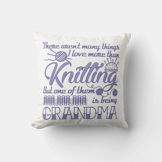 Almofada Avó de confecção de malhas (Frente)