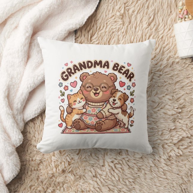 Almofada Avó Urso Abraço Fofo (Cobertor)