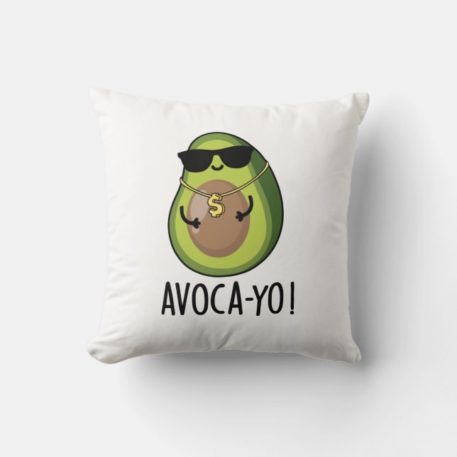 Almofada Avoca-yo Funny Legal Avocado Pun (Frente)