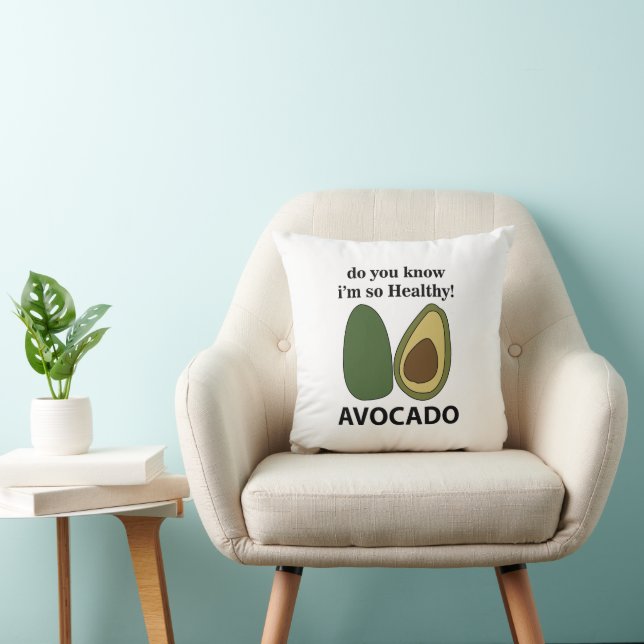 Almofada Avocado Sabe que sou tão saudável aclamado (Cadeira)