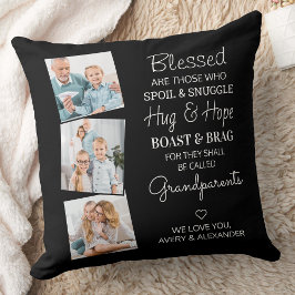 Almofada Avós Abençoados Personalizaram 3 Imagens
