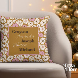 Almofada Avós/ mães Travesseiros com nomes de crianças