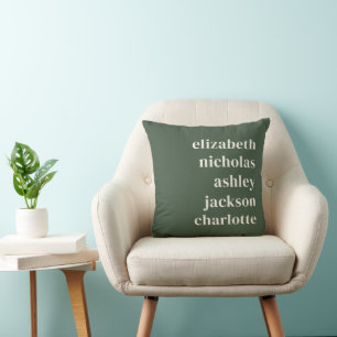 Almofada Avós Nomes Green Modern Trendy Gift