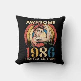 Almofada Awesome Since 1986 Retro 40th Women's Birthday 