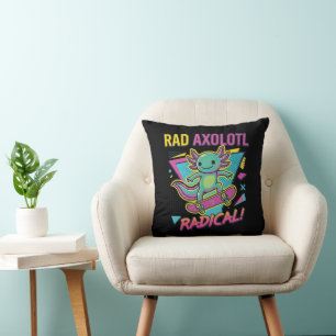 Almofada Axolote de skate radical estilo retrô anos 90 néon