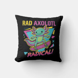 Almofada Axolote de skate radical estilo retrô anos 90 néon