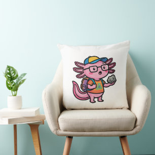 Almofada Axolote Nerd Sarcástico Eu Faço Perguntas de Axolo