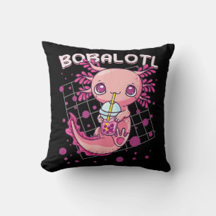Almofada Axolotl Boba Tea Bubble Tea Kawaii Anime Japonês