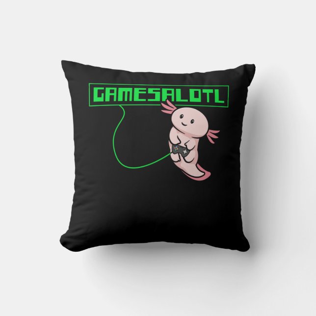 Almofada Axolotl Gaming Gamesalotl Kawaii (Frente)