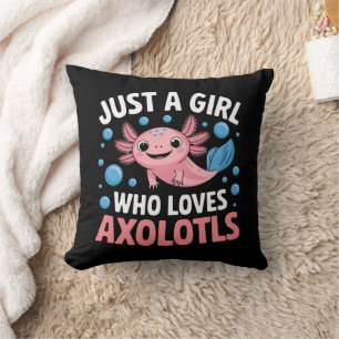 Almofada Axolotl Kawaii Apenas Uma Garota Que Ama Axolotls