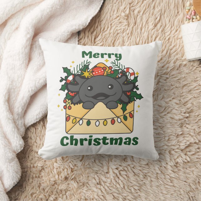 Almofada Axolotl - Letra de Natal Axolotls (Cobertor)