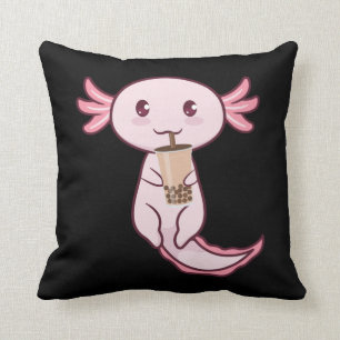Almofada Axolots Lover Pet Animal Axolotl Bubble Tea Kawaii