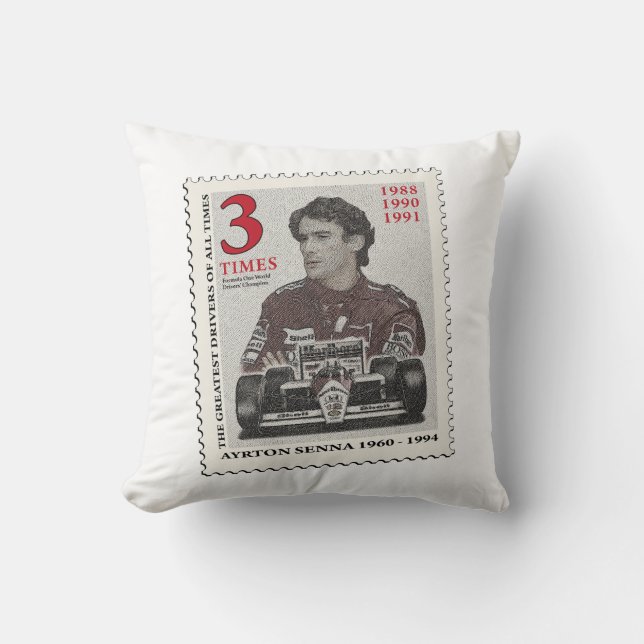 Almofada Ayrton Senna Stamp (Frente)