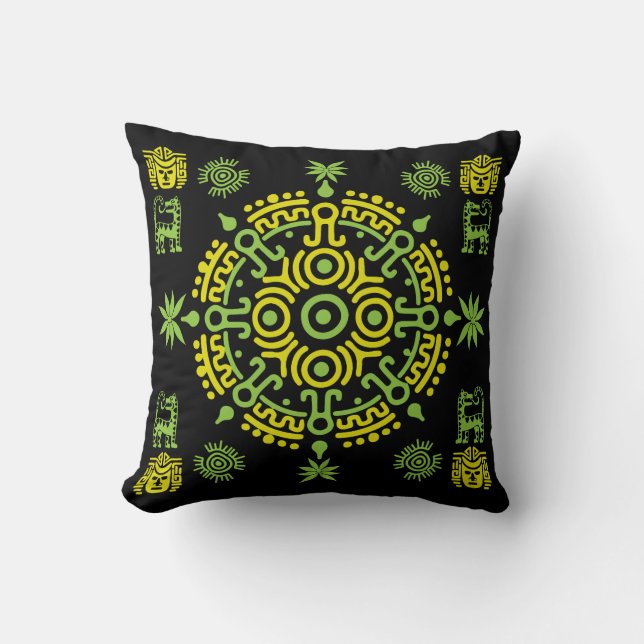 Almofada Aztec Art Home Decor Mexicano (Frente)