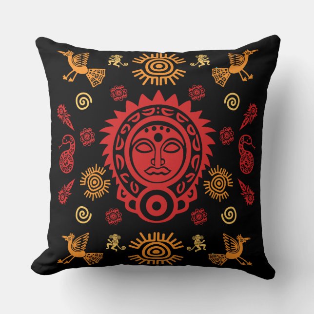 Almofada Aztec Art Home Decor Mexicano (Frente)