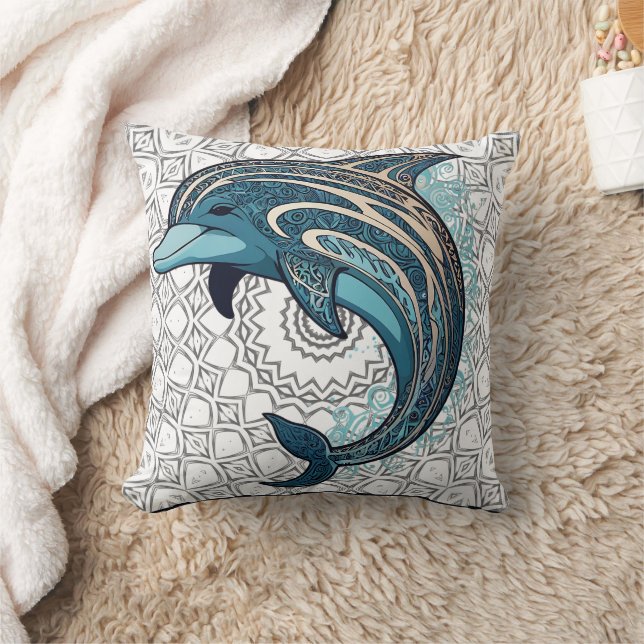 Almofada Aztec Dolphin Big Impressão (Cobertor)