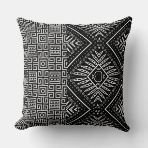 Almofada Aztec/Leopardo Multi-Preto - Travesseiro de Dois T