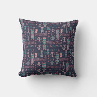 Almofada Aztec Rosa e Aqua Homem Índio
