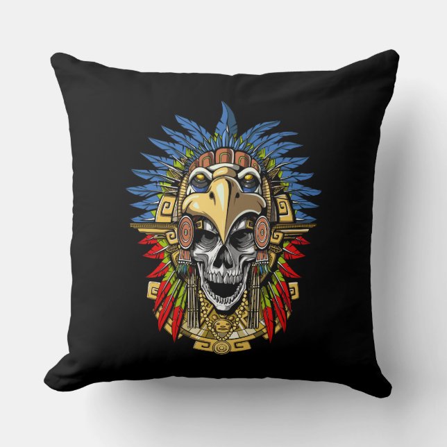 Almofada Aztec Skull Warrior (Frente)