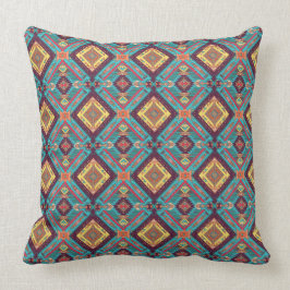 Almofada Aztec Teal E Azulejo Amarelo