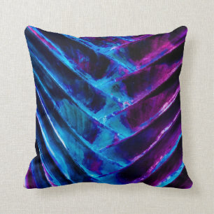 Almofada Azuis cobaltos e viajante roxo vibrante de
