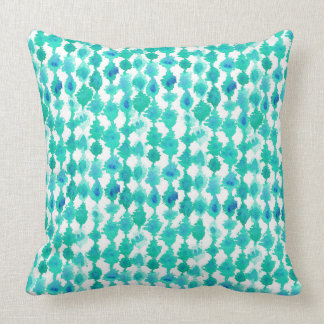 Almofada Azul Aqua Aqua Watercolor Impressão Turquoise