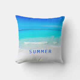 Almofada Azul Aqua Ocean Sea Beach Coastal Personal