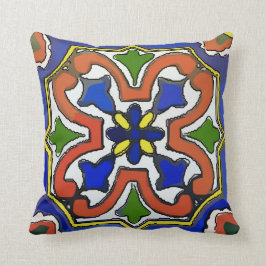 Almofada Azul Azulejo mexicano