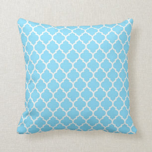 Almofada Azul-céu - travesseiro branco de Quatrefoil