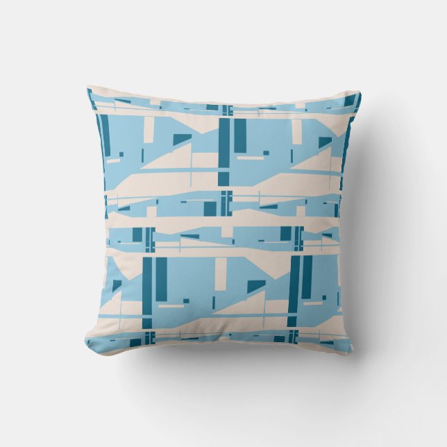 Almofada Azul-claro nos grandes mosaicos do Mediterrâneo be (Frente)