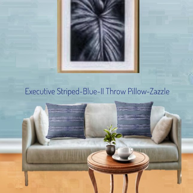 Almofada Azul com risca executiva II (Criador carregado)