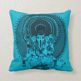 Almofada azul completo do ganesh