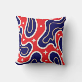 Almofada Azul e branco vermelho 4 de julho