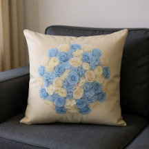 Azul e Marfim Floral