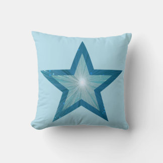 Almofada Azul-estrelado estampado azul