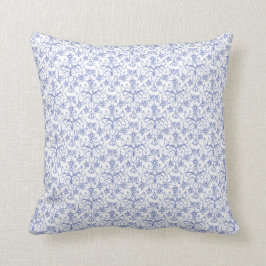 Almofada Azul feito sob encomenda da pervinca em floral