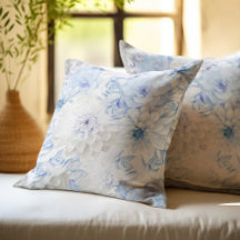 Azul Floral Elegante