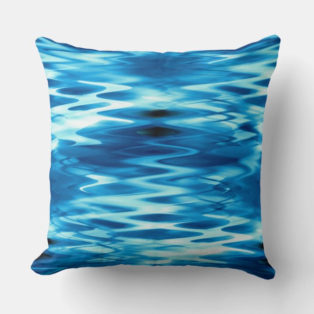 Almofada Azul-gradiente retido formando o redemoinho abstra (Frente)