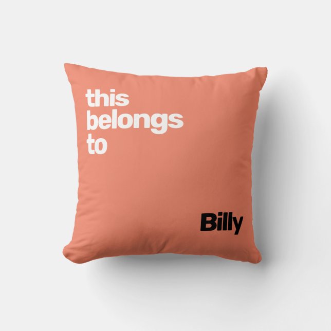 Almofada azul moderno e simples (Frente)