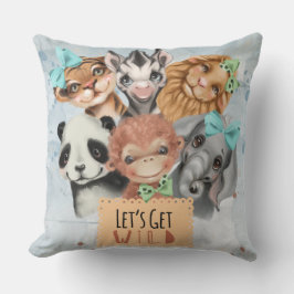 Almofada Azul-pardo-safari