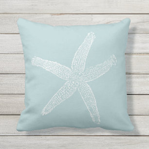 Almofada Azul Pastel de Seafoam da ilustração da estrela