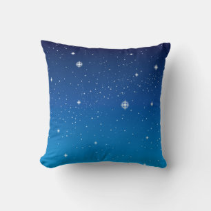 Almofada Azul profundo céu noturno estrelado