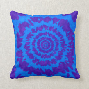 Almofada Azul & travesseiro roxo do impressão da tintura d
