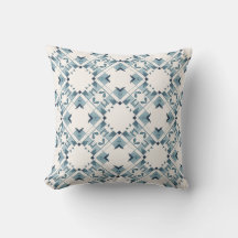 Azul Turquesa Branco Diamante como Cruzado Grande