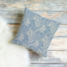 Azul Vintage Floral no Estilo William Morris 